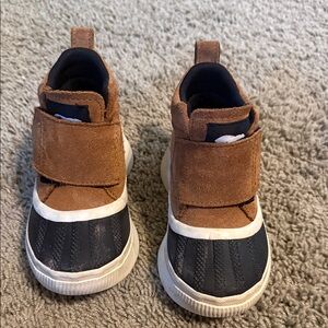 Sorel Kids Brown and Black Suede-Style Booties